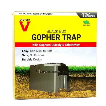 VICTOR Gopher Trap Chkr Blkbox 0626